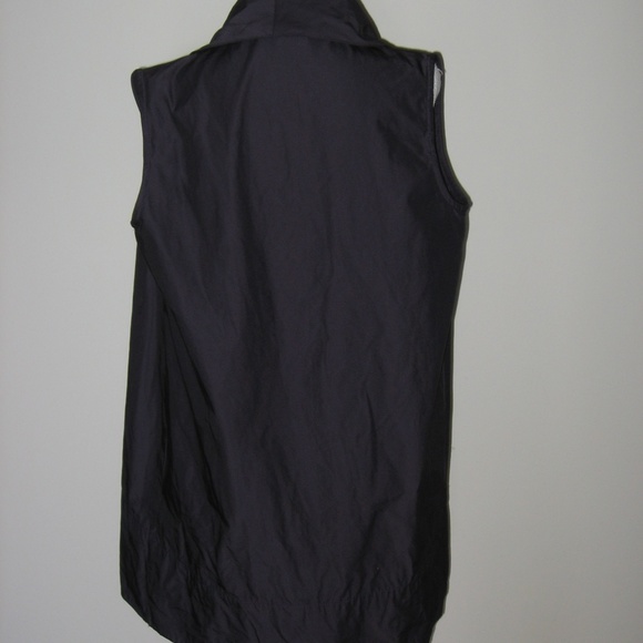 BRYN WALKER Gray Poly Shawl Collar Open Front Vest - Picture 5 of 6